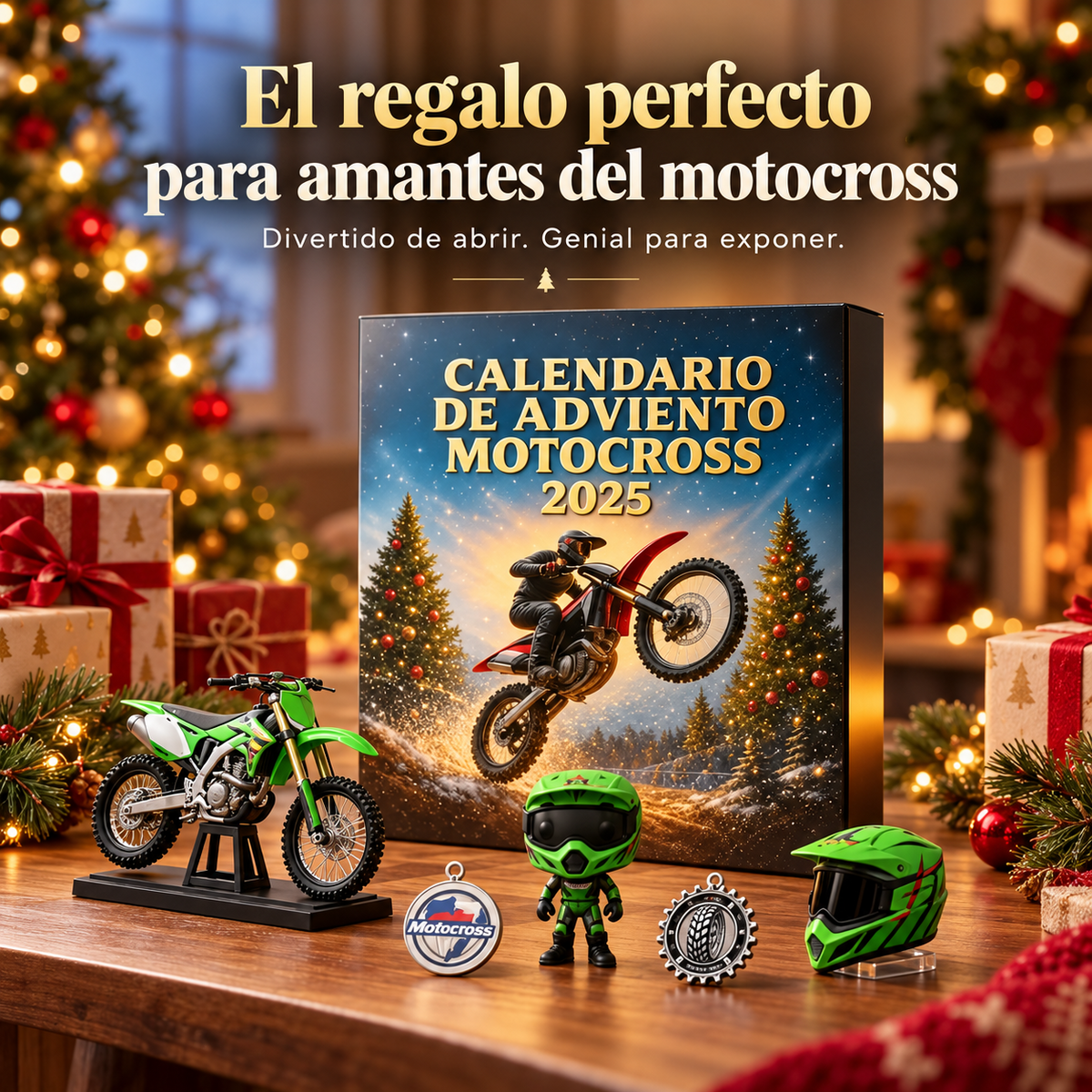 Calendario de motocross presentado como regalo de Navidad