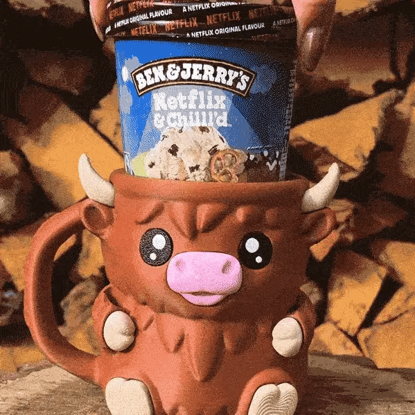 Lustige Kuh-Tasse für Eiscreme