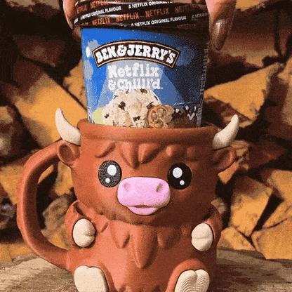 Lustige Kuh-Tasse für Eiscreme